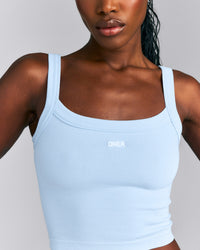 Seamless Scoop Neck Vest | Mist Blue