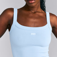 Seamless Scoop Neck Vest | Mist Blue