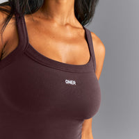 Seamless Scoop Neck Vest | Plum Brown
