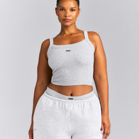 Seamless Scoop Neck Vest | Grey Marl