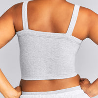 Seamless Scoop Neck Vest | Grey Marl