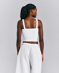Seamless Scoop Neck Vest | White