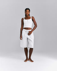 Seamless Scoop Neck Vest | White