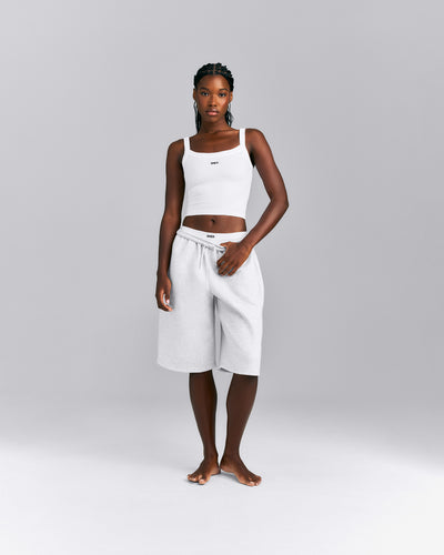 Seamless Scoop Neck Vest | White