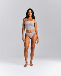 Seamless Scoop Neck Vest | Warm Zinc Grey