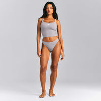 Seamless Scoop Neck Vest | Warm Zinc Grey