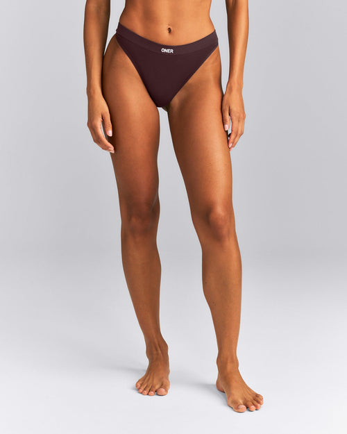 Seamless Thong | Plum Brown