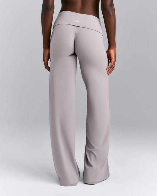 SoftMotion™ Fold Over Mid Rise Straight Leg Bottoms New Branding | Zinc Grey