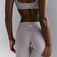 SoftMotion™ Fold Over Mid Rise Straight Leg Bottoms New Branding | Zinc Grey