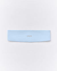 SoftMotion™ Headband with White Logo | Mist Blue