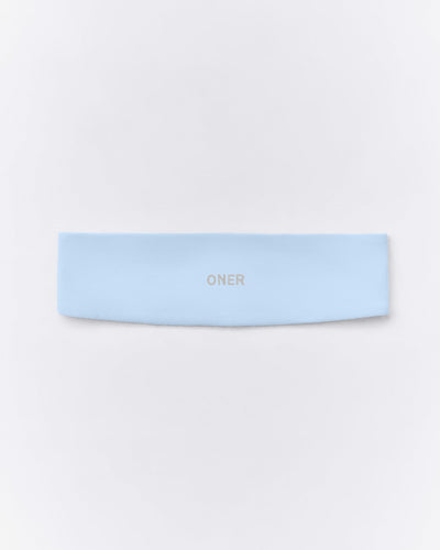 SoftMotion™ Headband with White Logo | Mist Blue