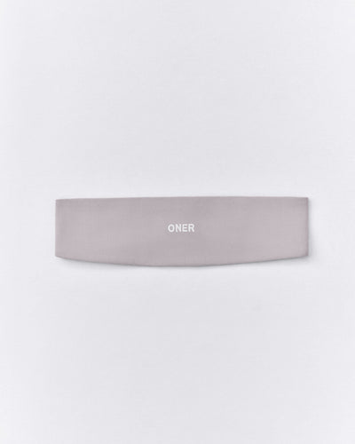 SoftMotion™ Headband with White Logo | Zinc Grey