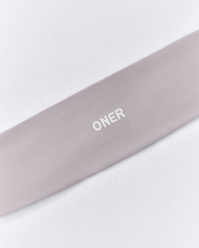 SoftMotion™ Headband with White Logo | Zinc Grey
