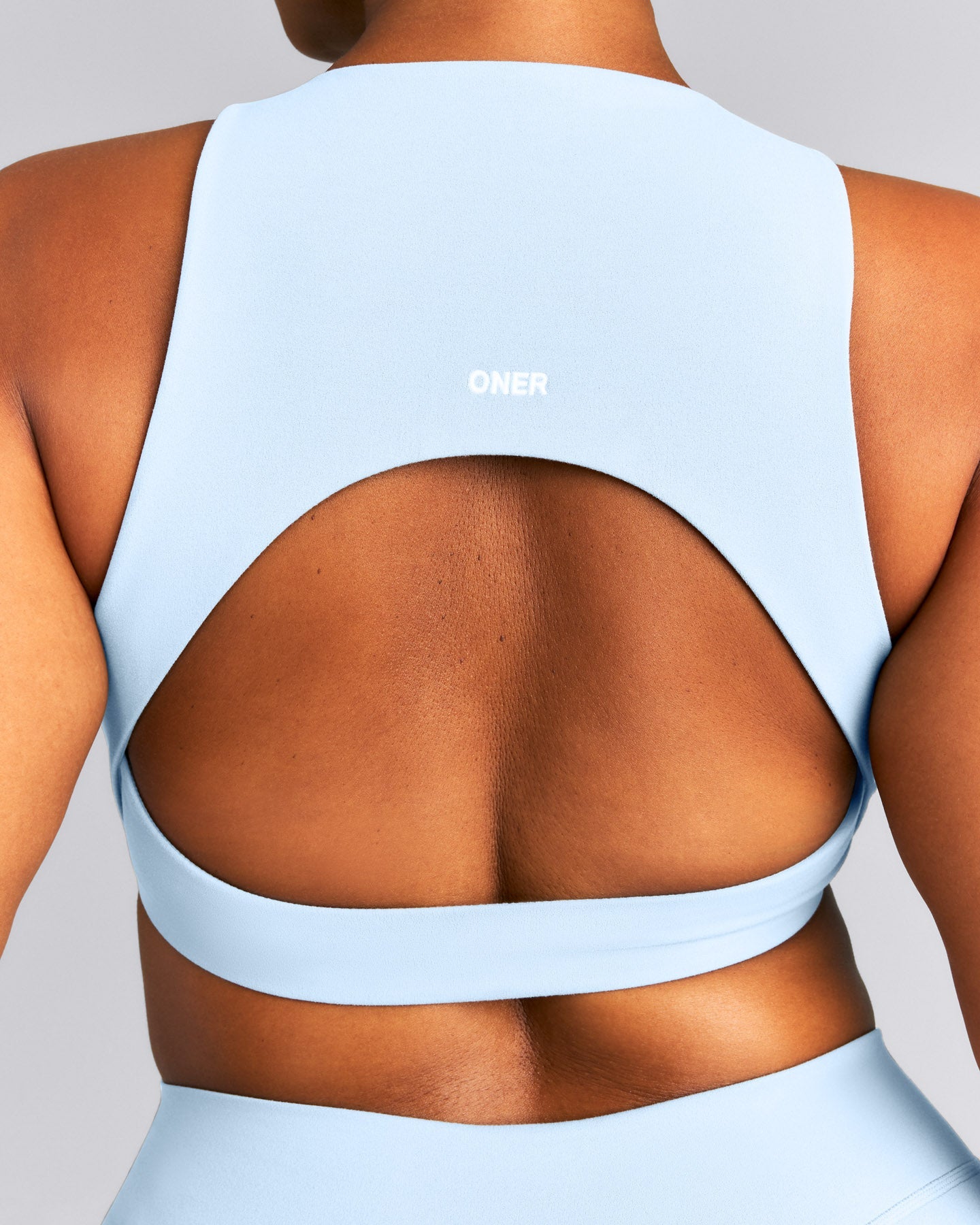 SoftMotion™ High Neck Sports Bra | Mist Blue