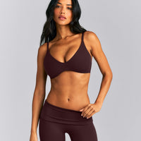 SoftMotion™ Strappy Scoop Bralette | Plum Brown