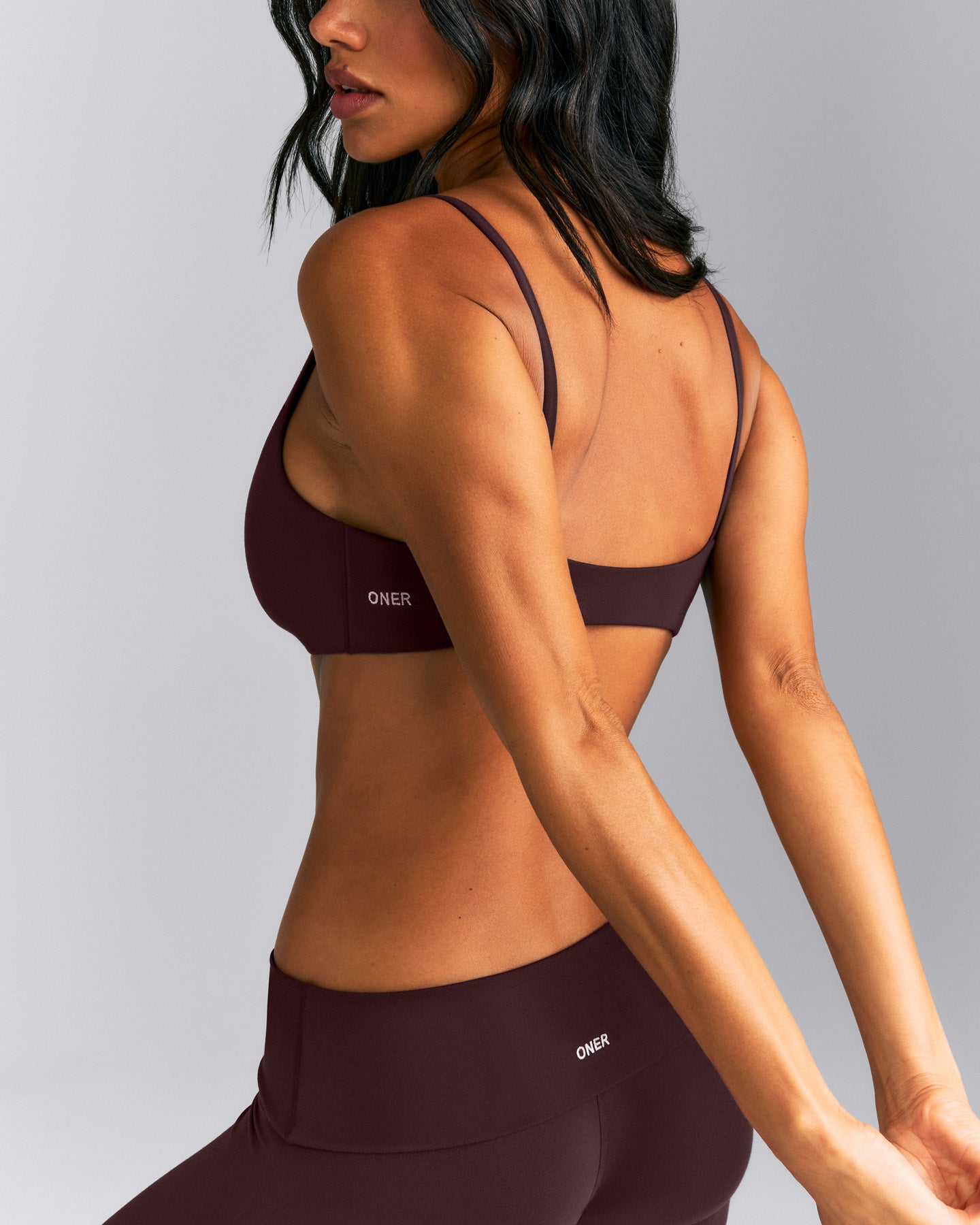 SoftMotion™ Strappy Scoop Bralette | Plum Brown