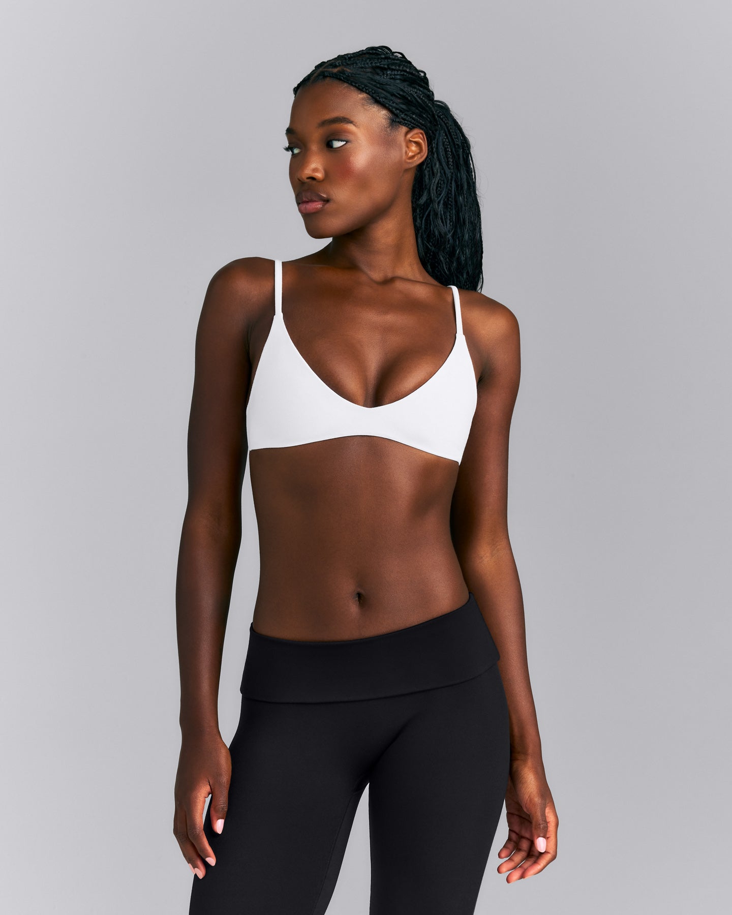 SoftMotion™ Strappy Scoop Bralette | White