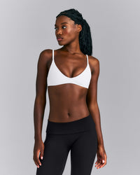 SoftMotion™ Strappy Scoop Bralette | White