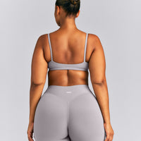 SoftMotion™ Strappy Scoop Bralette | Zinc Grey