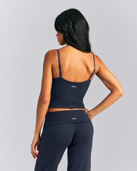 SoftMotion™ Adjustable V Neck Mid Vest with Built in Bra Shelf New Branding | True Blue