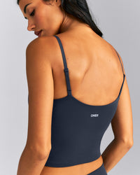 SoftMotion™ Adjustable V Neck Mid Vest with Built in Bra Shelf New Branding | True Blue
