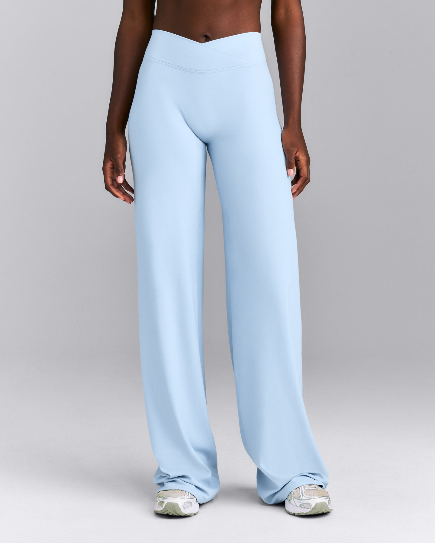 SoftMotion™ Wrap Straight Leg Bottoms New Branding | Mist Blue