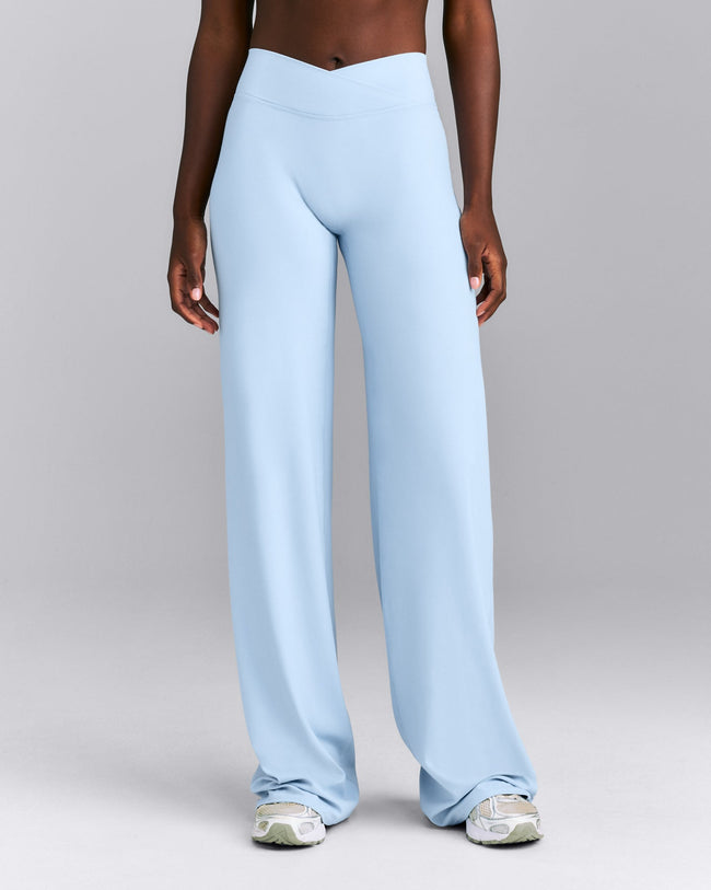 SoftMotion™ Wrap Straight Leg Bottoms New Branding | Mist Blue