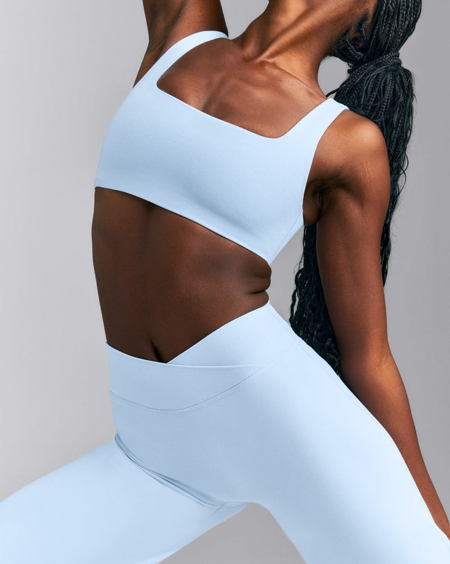 SoftMotion™ Wrap Straight Leg Bottoms New Branding | Mist Blue