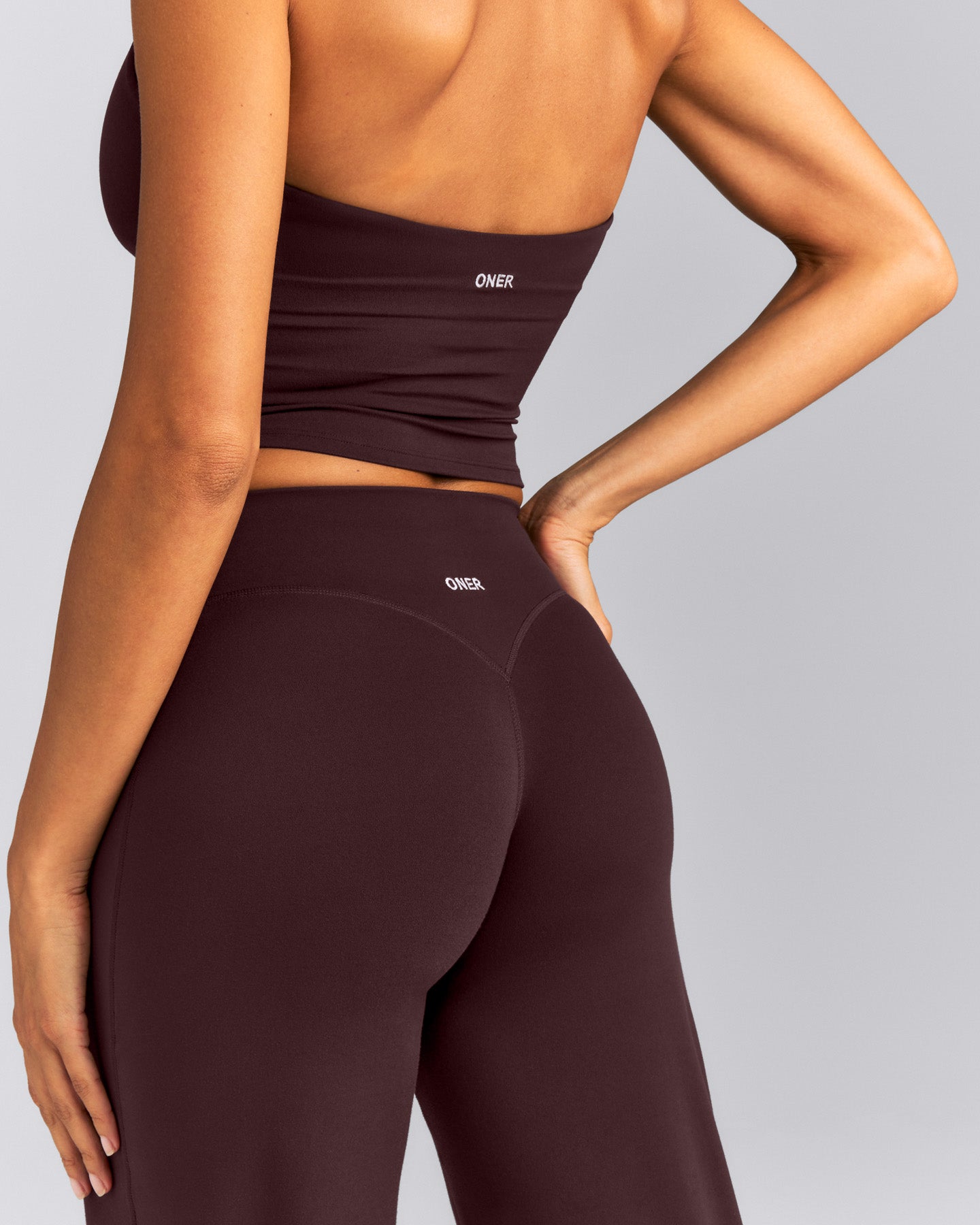 SoftMotion™ Wrap Straight Leg Bottoms New Branding | Plum Brown