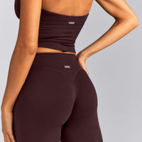 SoftMotion™ Wrap Straight Leg Bottoms New Branding | Plum Brown