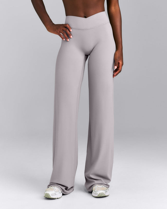 SoftMotion™ Wrap Straight Leg Bottoms New Branding | Zinc Grey