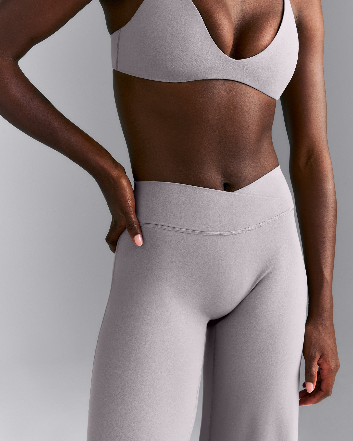 SoftMotion™ Wrap Straight Leg Bottoms New Branding | Zinc Grey