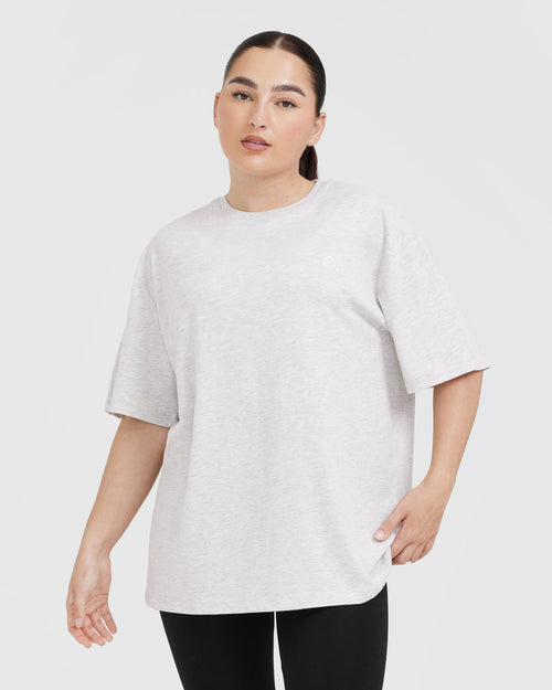 Oner Modal Classic Oversized Lightweight T-Shirt | Grey Marl