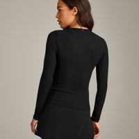 Mellow™ Rib Long Sleeve Cardigan | Black