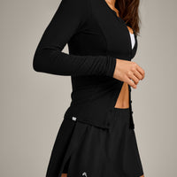 Mellow™ Rib Long Sleeve Cardigan | Black