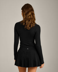 Mellow™ Rib Mid Long Sleeve Cardigan | Black