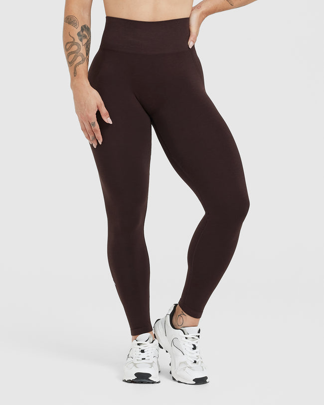 Shein Curve Chocolate Brown Leggings Size 0XL ( Uk Size 16 ) - Variedby