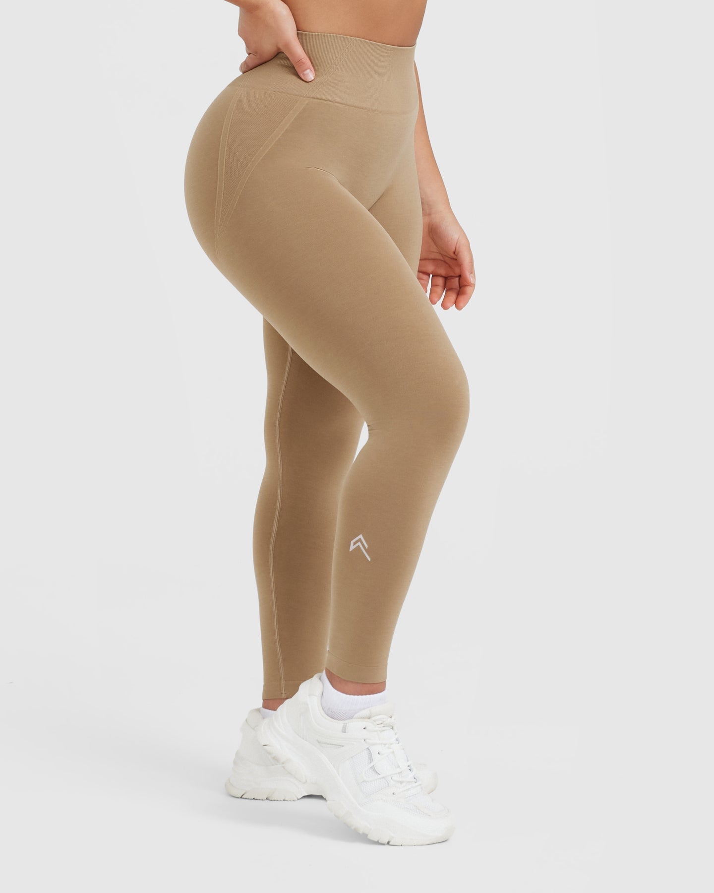 nike air ribbed light beige high waisted leggings