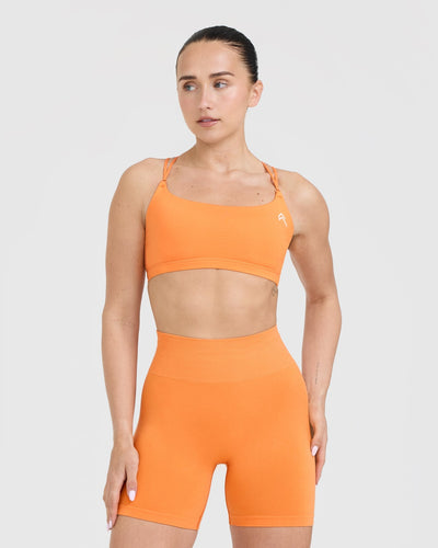 Everyday Cross Over Bralette | Apricot Orange