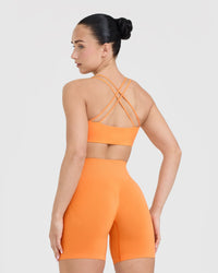 Everyday Cross Over Bralette | Apricot Orange