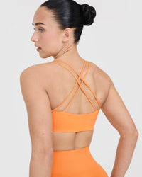 Everyday Cross Over Bralette | Apricot Orange