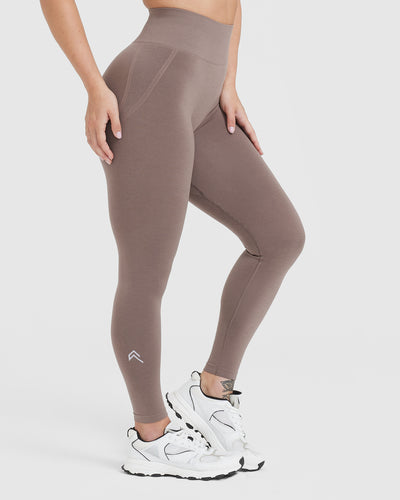 Buy Active Brown Seamless Coord Leggings - M, Leggings