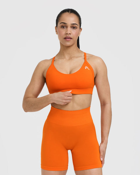 orange nike bra
