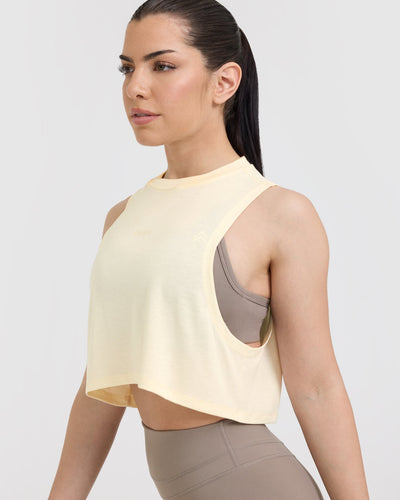 Off White Crop Tank Women s Oner Active UK