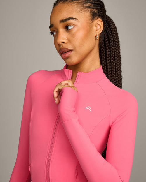 UnifiedMove™ Pocket Jacket with Reflective Logo | Hot Girl Pink