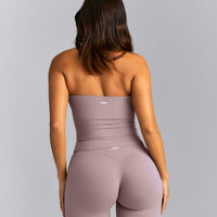SoftMotion™ Strappy Halter Neck Tank Top with Built in Bra Shelf New Branding | Dusty Purple