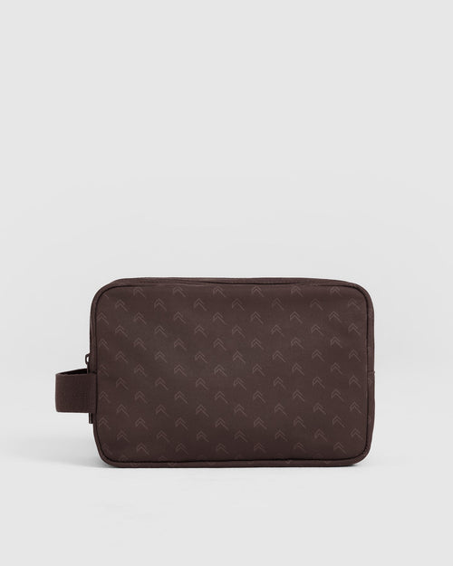 Oner Modal Large Monogram Washbag | Deep Espresso