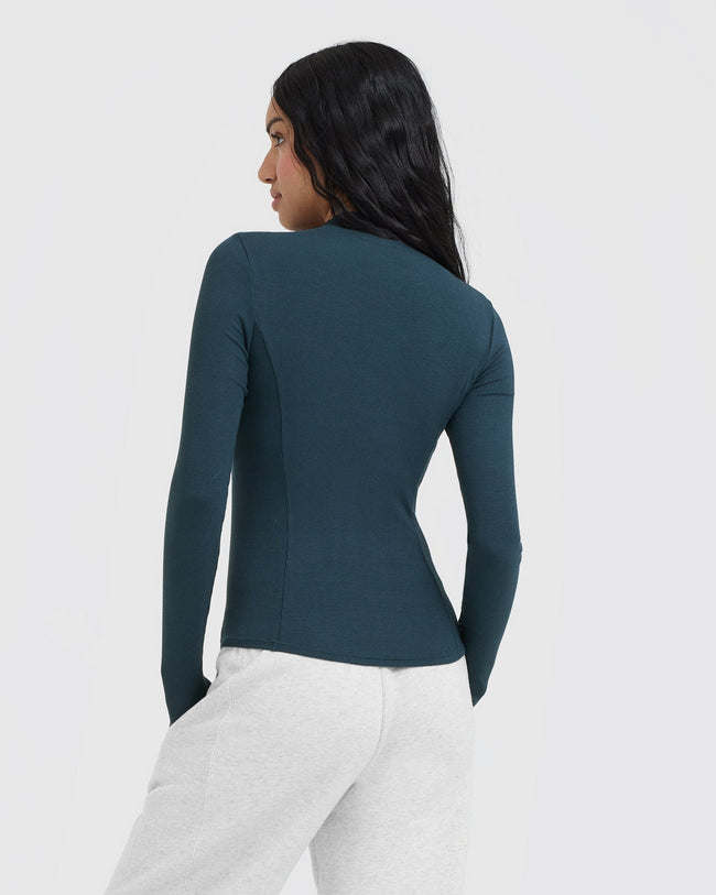 Women's mock neck long sleeve 2025