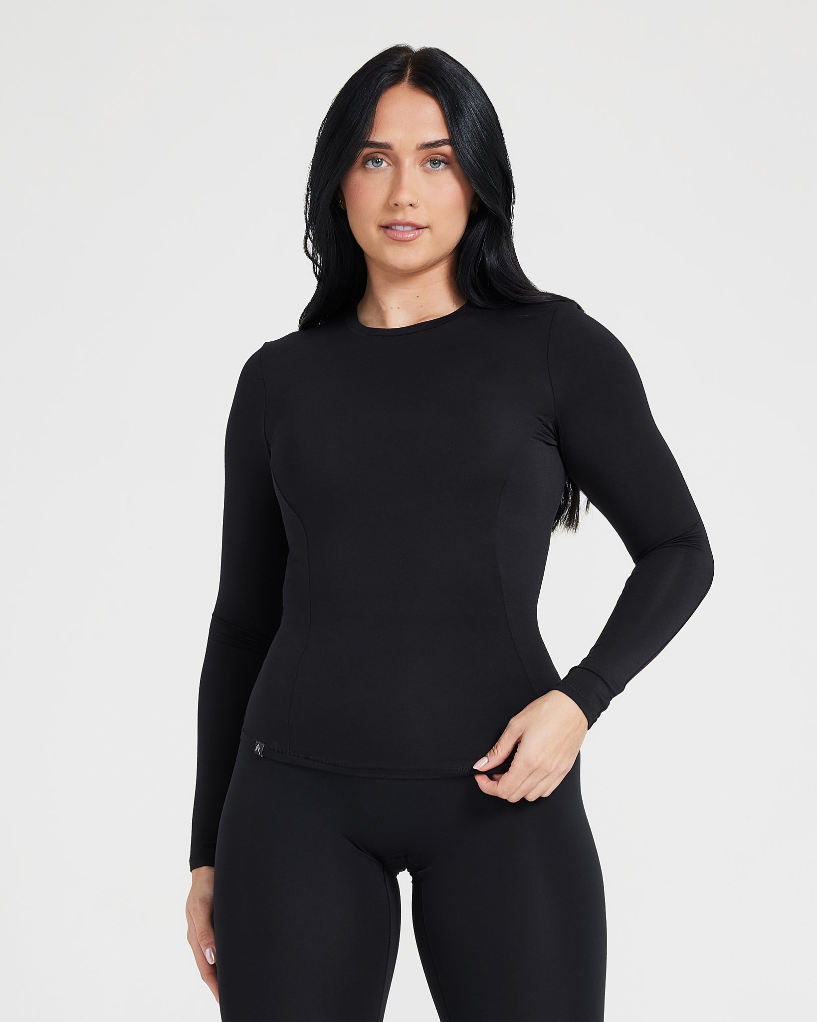 Women's Black Long Sleeve Top - Slim Fit | Oner Active UK