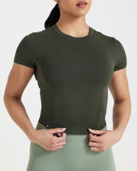 Mellow Soft Mid Short Sleeve T-Shirt | Khaki